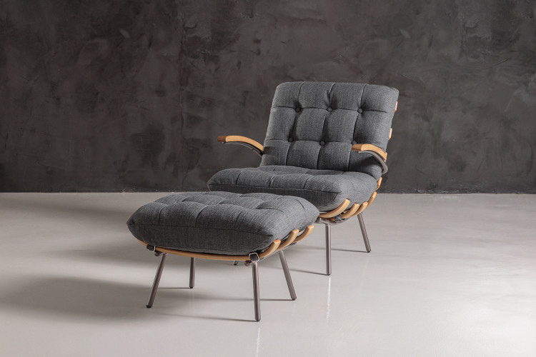Fidel Lounge Chair - Fossil Grey Lounge Chairs - 1