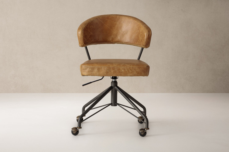Phoebe Leather Office Chair - Dawn Tan Office Chairs - 1
