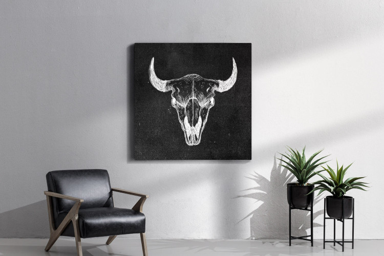 Premium Canvas - Skull Buffalo Canvas Art - 2