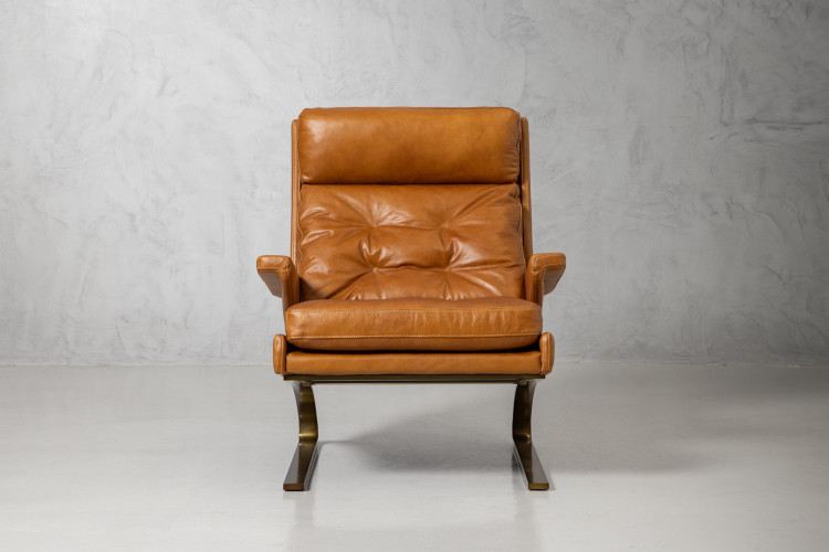 Thiago Leather Armchair - Bourbon Armchairs - 1