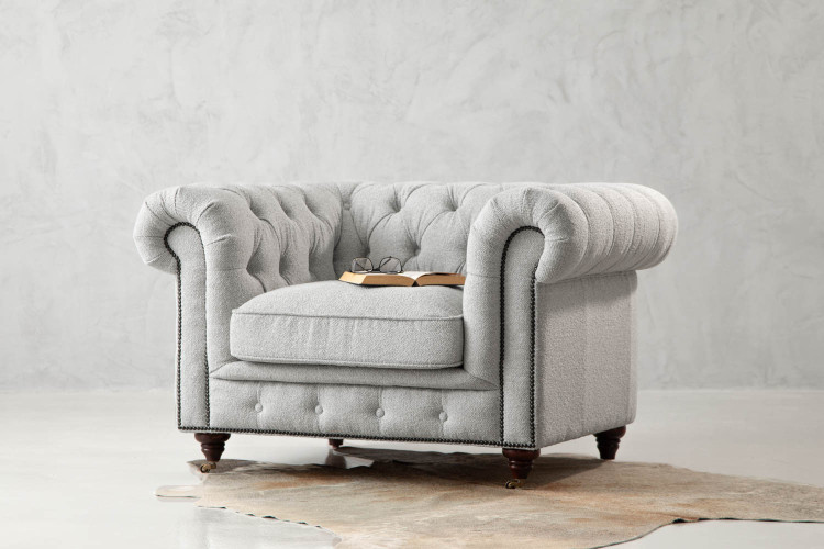 Jefferson Chesterfield Armchair - Frost Armchairs - 1