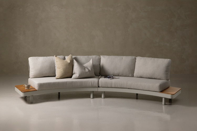 Barbados C-Shape Patio Couch Corner Patio Lounge Set - 1