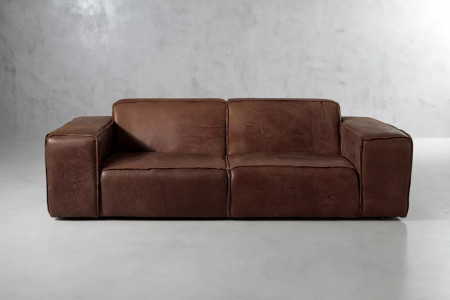 Jagger 3-Seater Leather Couch - Spice Leather Couches - 2