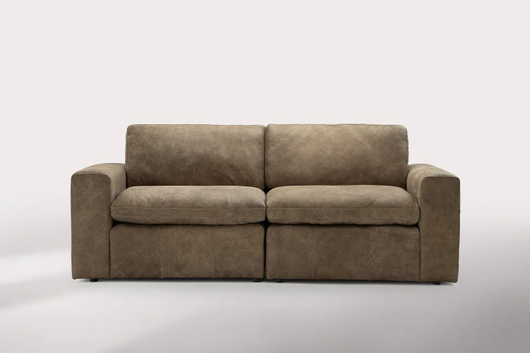 Bexley Modular 3-Seater Leather Couch - Dune 3 - Seater Couches - 1