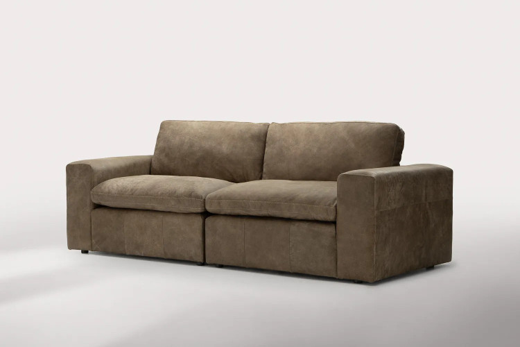 Bexley Modular 3-Seater Leather Couch - Dune 3 - Seater Couches - 1