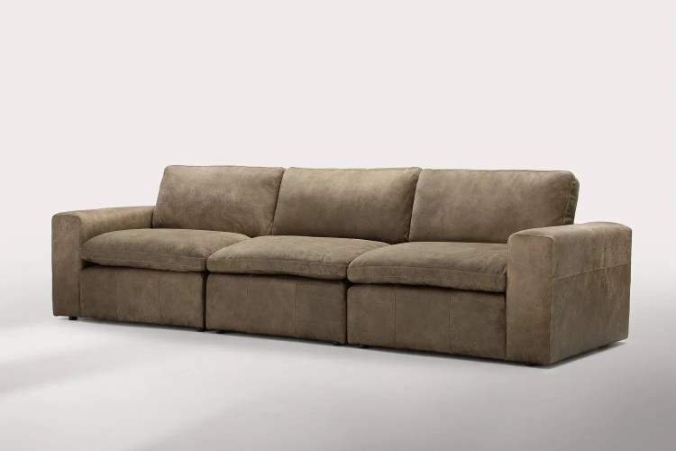 Bexley Modular 4-Seater Leather Couch - Dune 4 - Seater Couches - 1