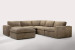 Bexley Leather Modular - Grand Corner Couch with Ottoman - Dune Modular Couches - 1