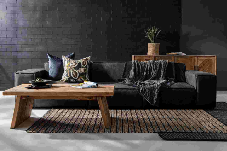 Jagger Leather Modular - 4-Seater Couch - Lead 4-Seater Leather Couches - 1