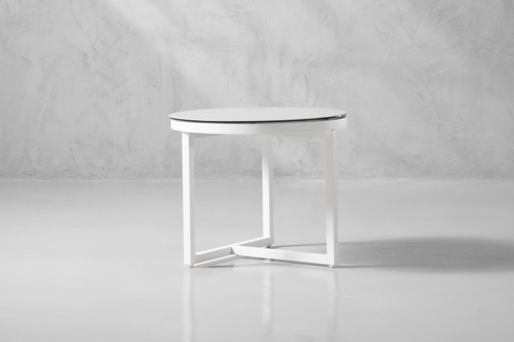 Salaro Patio Side Table - White Patio Coffee & Side Tables - 1