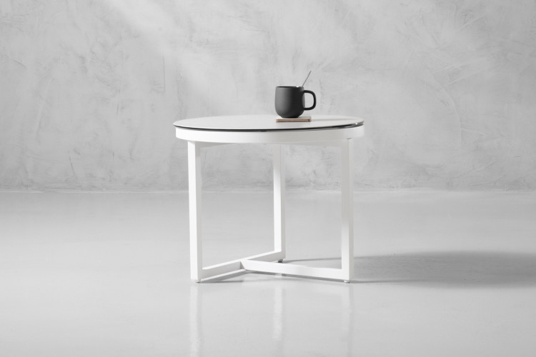 Salaro Patio Side Table - White Patio Coffee & Side Tables - 1
