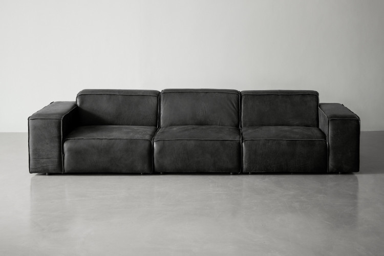 Jagger Leather Modular - 4-Seater Couch - Lead 4-Seater Leather Couches - 1