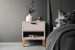 Nordik Bedside Table - Taupe Pedestals and Bedside Tables - 1