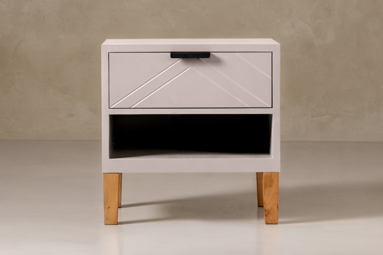 Nordik Bedside Table - Taupe Pedestals and Bedside Tables - 1