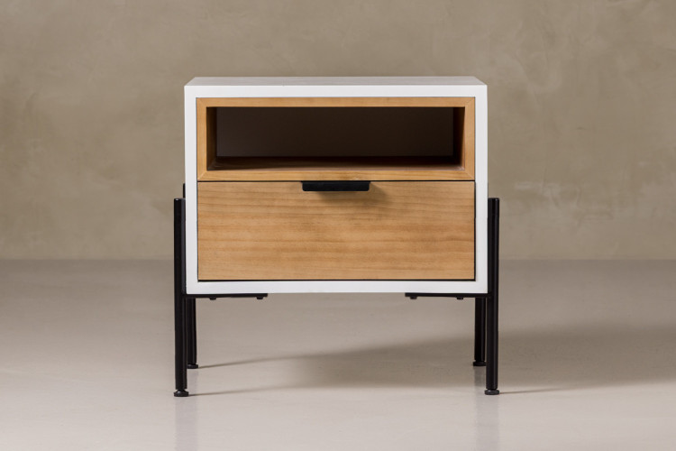 Soluna Bedside Table - White Home - 1