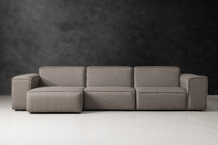 Jagger Grand Ledge L-Shape Couch - Avalon Grey Home - 1