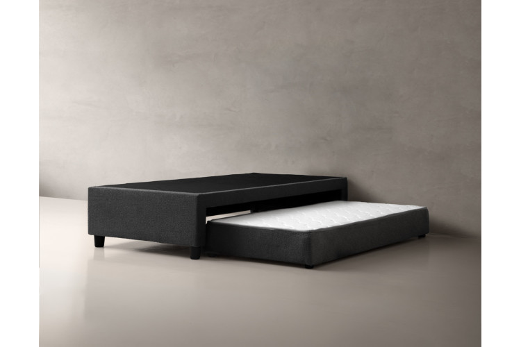 Jupiter Dual Function Kids Bed Base - 3/4 - Ebony Three Quarter Bed Bases - 1