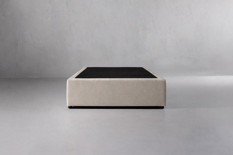 Zoey Bed Base - TQ - Velvet Stone Three Quarter Bed Bases - 1