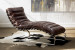 Morello Leather Lounger - Vintage Dark Brown Leather Loungers - 1