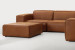 Jagger Leather Modular - Corner Couch With Ottoman - Whiskey Leather Corner Couches - 5