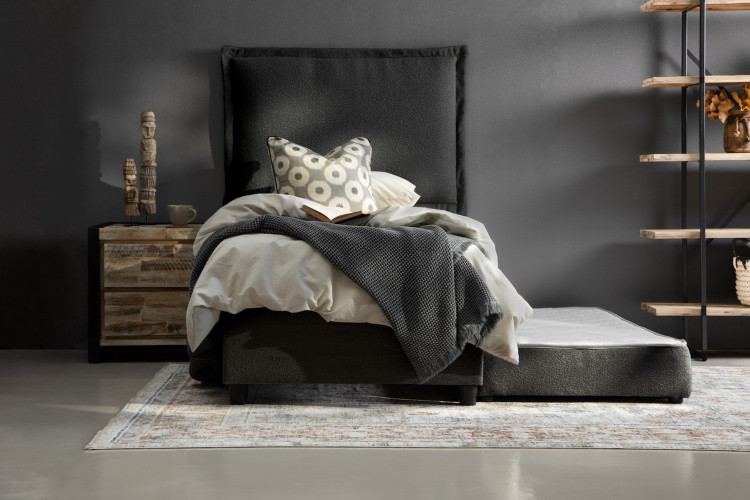 Jupiter Dual Function Kids Bed Base - Single - Ebony Single Bed Bases - 1