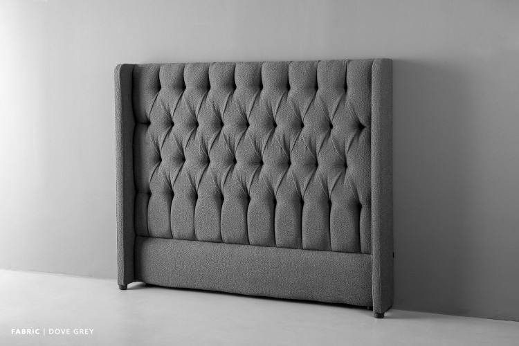 Genevieve Headboard - Queen - Dove Grey Queen Headboards - 1