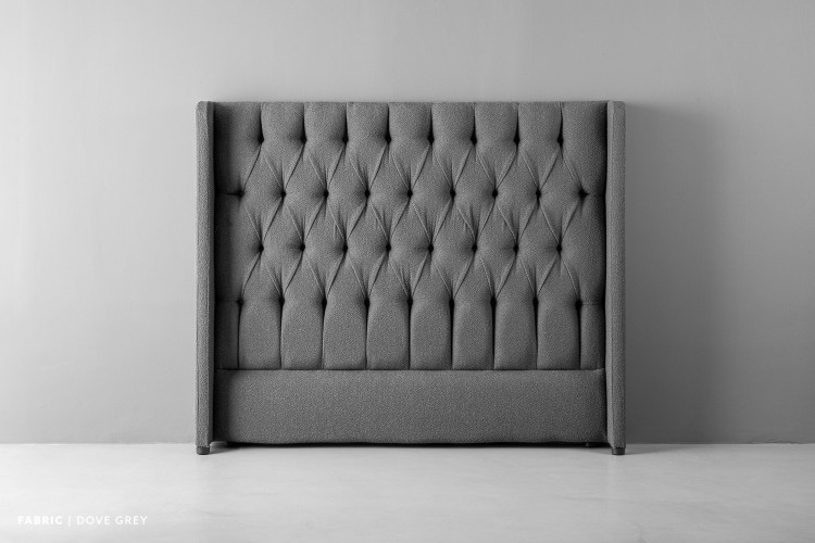 Genevieve Headboard - Queen - Dove Grey Queen Headboards - 1