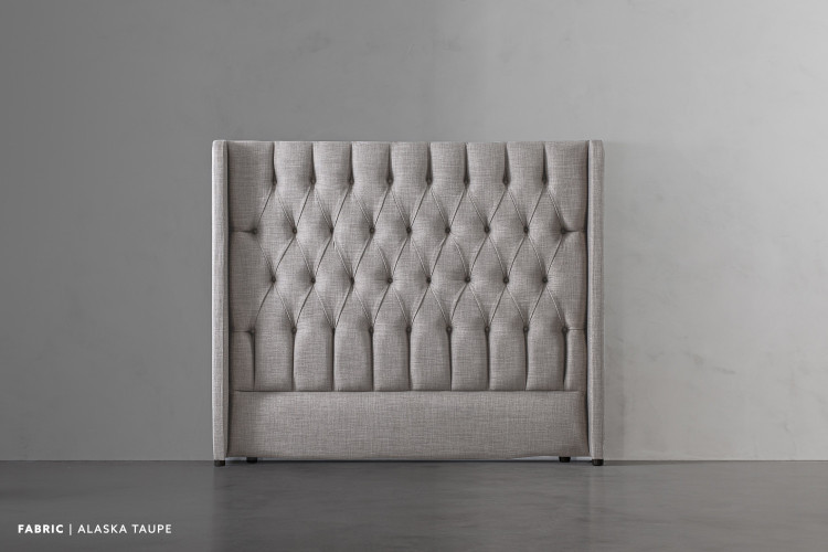 Genevieve Headboard - Queen - Alaska Taupe Queen Headboards - 1