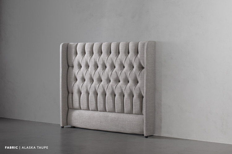 Genevieve Headboard - Queen - Alaska Taupe Queen Headboards - 1