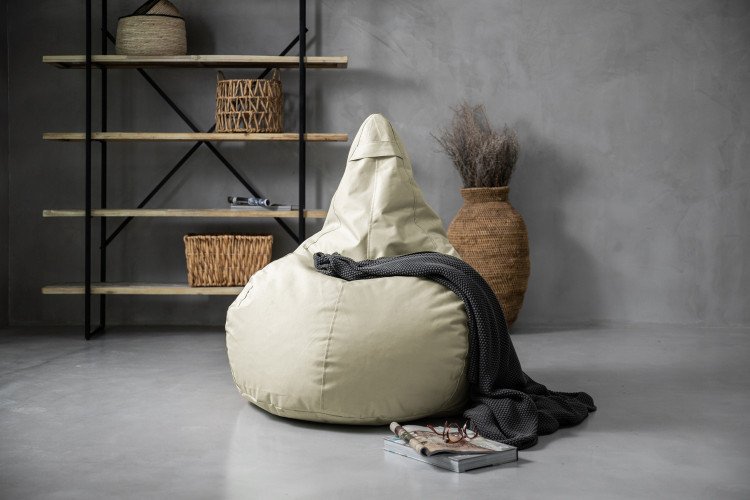 Linc Pear Shaped Bean Bag - Stone Bean Bag Chairs - 1