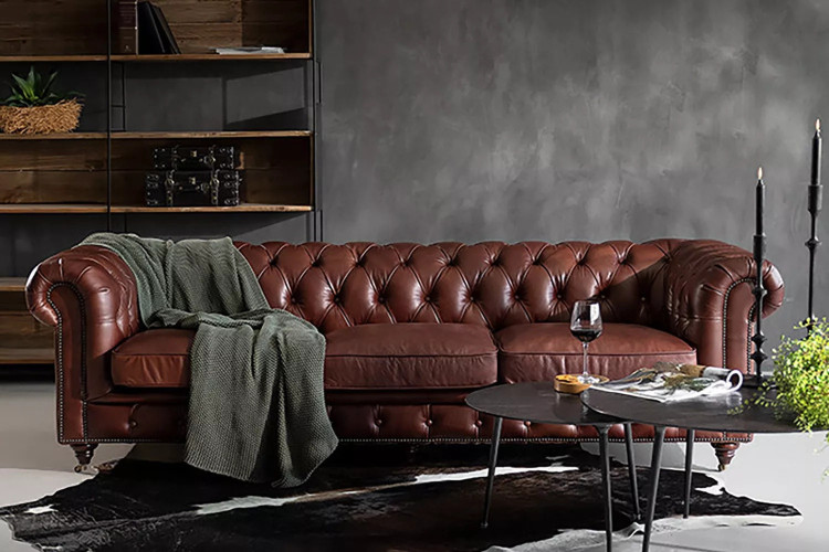 Jefferson Leather Lounge Suite - Brown Lounge Suites - 1