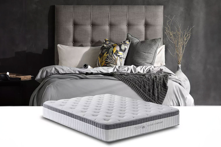 Double Bed - Double Mattress - Alaska Grey - Ariella Bed Combo - 