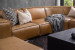 Jagger Leather Modular - Grand Corner Couch with Ottoman - Sahara Corner Couches - 3