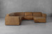 Jagger Leather Modular - Grand Corner Couch with Ottoman - Sahara Corner Couches - 7