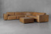 Jagger Leather Modular - Grand Corner Couch with Ottoman - Sahara Corner Couches - 2