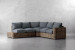 Panama Corner Patio Lounge Set - Slate Corner Patio Lounge Set - 15