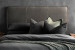 Matlock Leather Headboard - King - Charcoal King Headboards - 1
