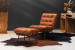 Fidel Leather Lounge Chair - Tan Lounge Chairs - 2