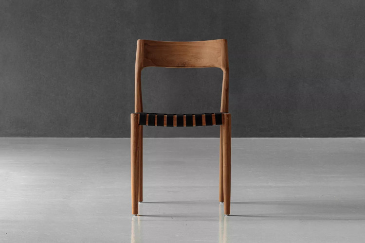 Lento Leather Dining Chair - Black Dining Chairs - 1