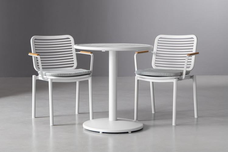 Genoa Ceylon 2-Seater Patio Set - White Patio Dining - 1