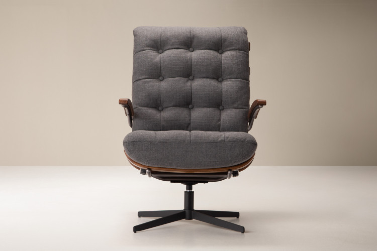 Fidel Swivel Armchair - Fossil Grey Armchairs - 2