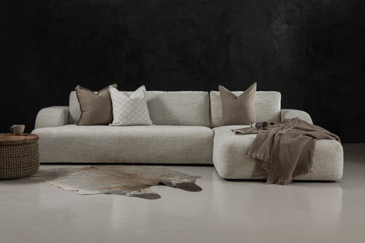 Orclan L-Shape Couch - Ivory Drift Home - 1