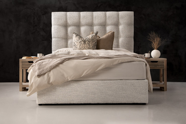 Ariella Bed - Queen - Ivory Drift Queen Size Beds - 1