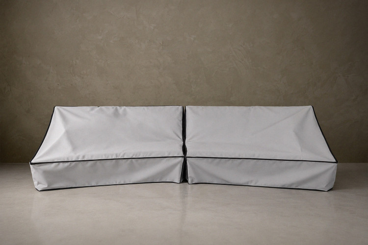 Protective Cover - Barbados C-Shape Patio Couch - Grey Protective Covers - 1