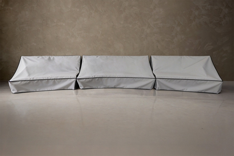 Protective Cover - Barbados C-Shape Patio Lounge Set - Grey Protective Covers - 1