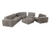 Jagger Leather Modular - Grand Corner Couch with Ottoman - Graphite Leather Modular Couches - 6