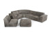 Jagger Leather Modular - Grand Corner Couch with Ottoman - Graphite Leather Modular Couches - 5