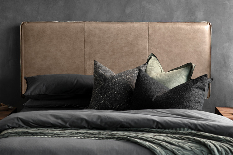 Matlock Leather Headboard - King - Smoke King Headboards - 1