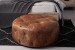 Amara Round Leather Ottoman - Vintage Tan Ottomans - 1