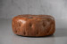Amara Round Leather Ottoman - Vintage Tan Ottomans - 3