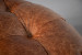Amara Round Leather Ottoman - Vintage Tan Ottomans - 5